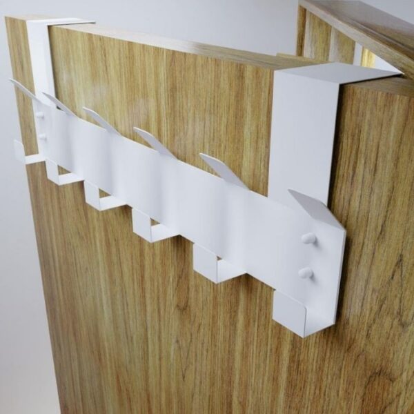 Risingmaber Metal Amerikan Kapı Arkası Beyaz Vidalı Askılık Organizer Askılık ve Banyo Kapı Arkası Vidalı Askılık MT69B