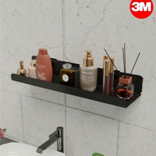 Risingmaber 3M Ultra Güçlü Yapışkanlı Siyah Çok Amaçlı Organizer Raf, Banyo Askısı ve Banyo Rafı MT95SD