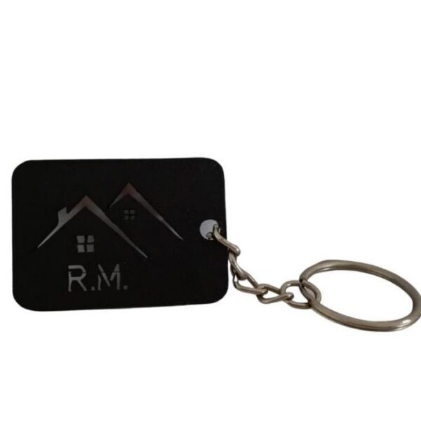 Risingmaber Metal Dekoratif Dikdörtgen Promosyon Anahtarlık PA02