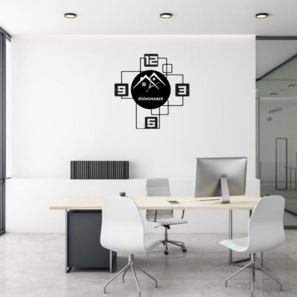 Risingmaber Dekoratif Kare Tasarımlı Promosyon Duvar Saati 50x50 PS06