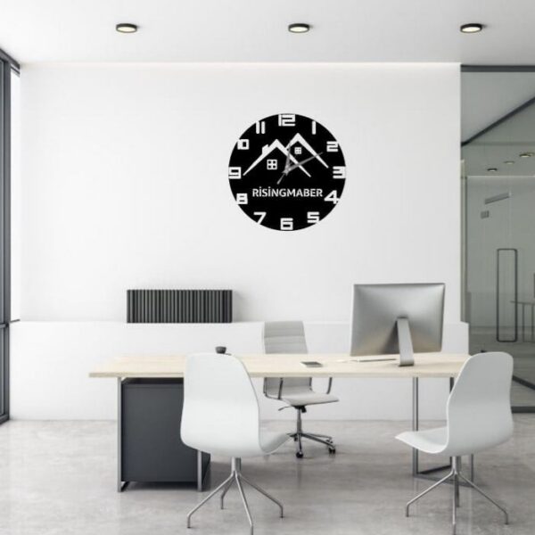 Risingmaber Dekoratif Tasarımlı Standart Promosyon Duvar Saati 50x50 PS02