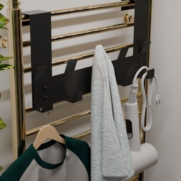 Risingmaber Siyah Havlupan Askısı Banyo Petek Askısı ve Havlu Askılığı, Banyo Peteği Askılığı MT104S