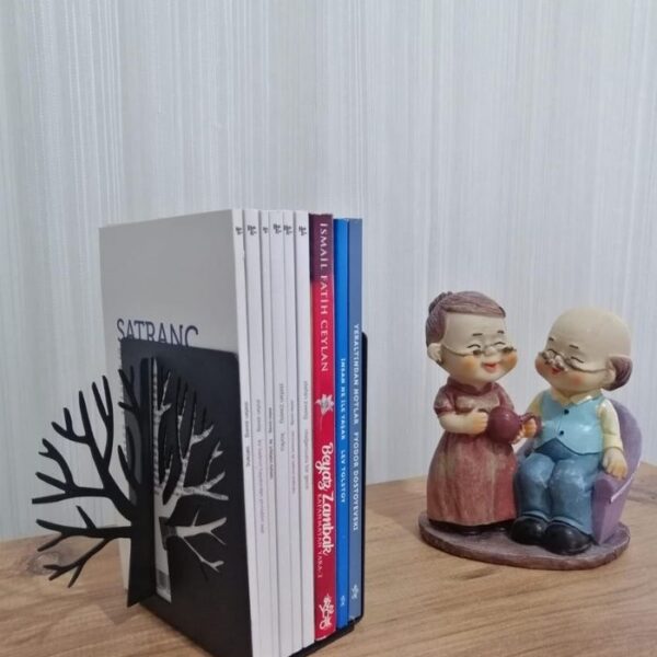 Risingmaber Dekoratif Hayat Ağacı Metal Kitap Tutucu 2'li paket MK12S