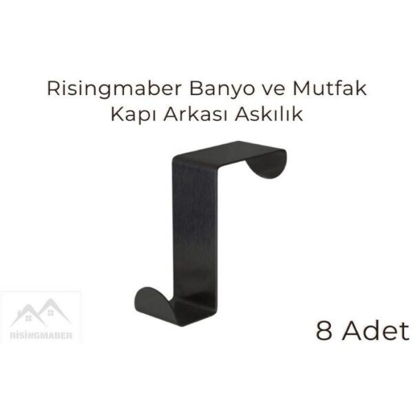 Risingmaber Askılık Banyo Havlu Askılığı Mutfak Askılığı Kapı Askılığı Elbise Askılığı 8'li Paket MT65S