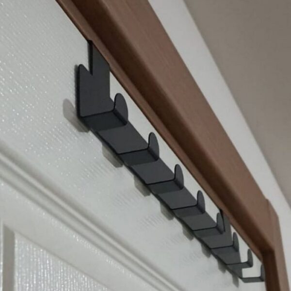 Risingmaber 3'lü Set Metal Mat Siyah Amerikan Kapı Arkası Askılık Organizer Askılık ve Banyo Kapı Arkası Askılık MT60S2
