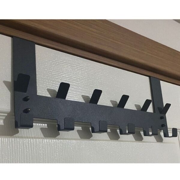 Risingmaber Metal Mat Siyah Amerikan Kapı Arkası Vidalı Askılık Organizer Askılık ve Banyo Kapı Arkası Vidalı Askılık MT69S