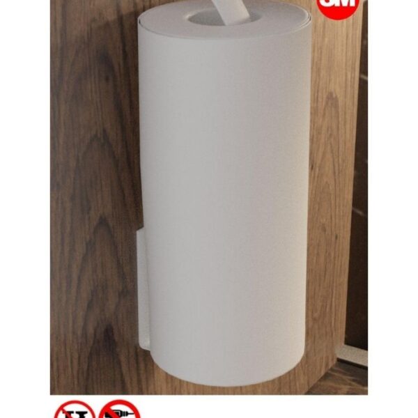 Risingmaber Metal Beyaz Yapışkanlı Kağıt Havluluk Yapışkanlı Havlu Askılığı, Banyo Askısı Yapışkanlı Havluluk ve Peçetelik 3M Yapışkanlı Tasarım MT72BD