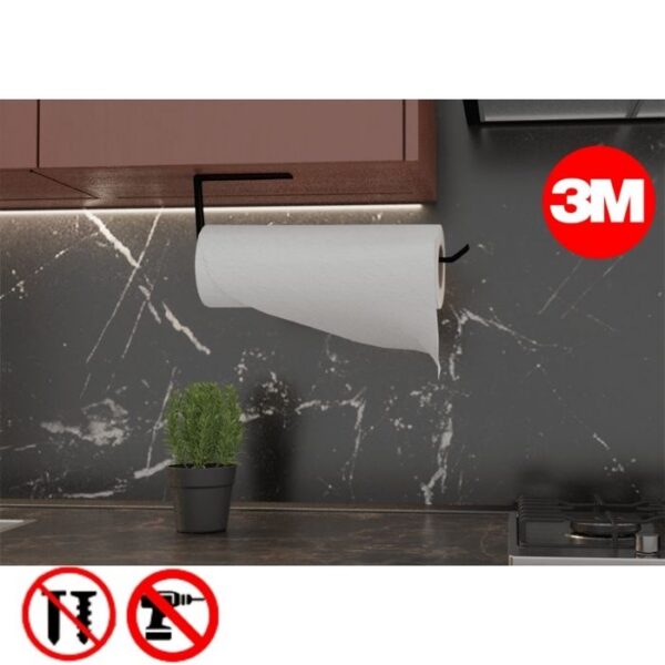Risingmaber Yapışkanlı Kağıt Havluluk Yapışkanlı Havlu Askılığı, Banyo Askısı Yapışkanlı Havluluk ve Peçetelik 3M Yapışkanlı Tasarım MT72S
